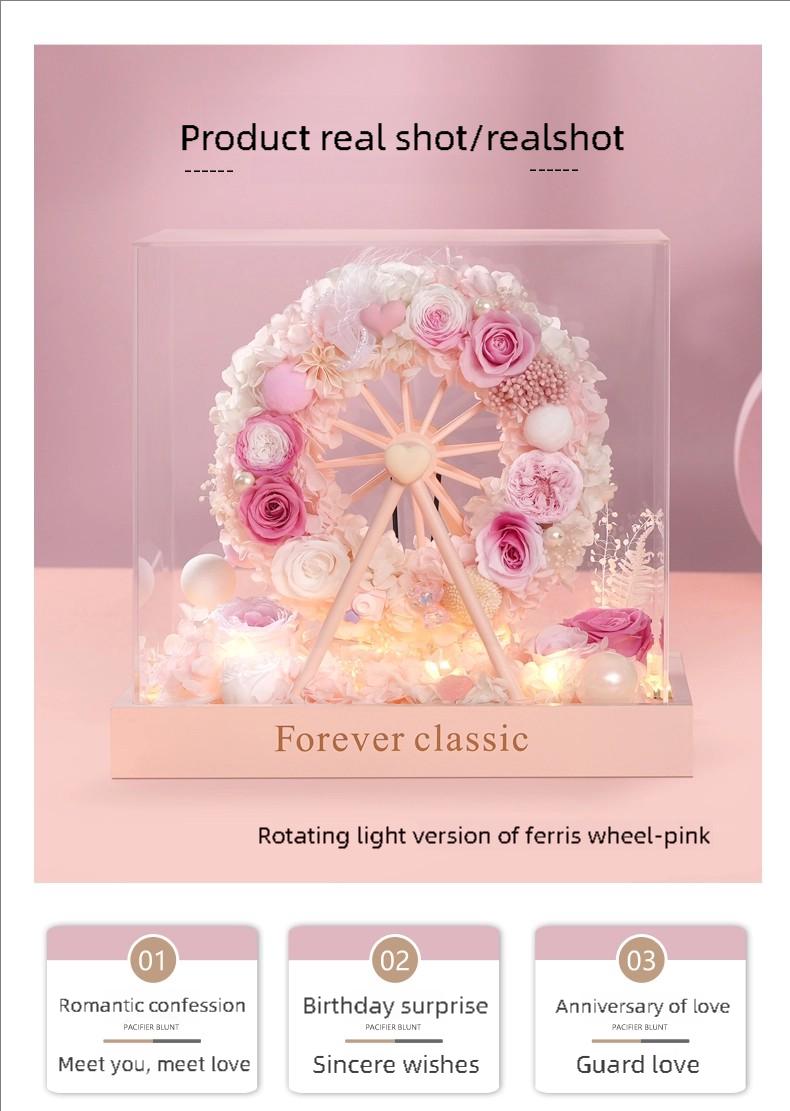 Ferris Wheel Preserved Rose Gift – Eternal Flower Romantic Arrangement