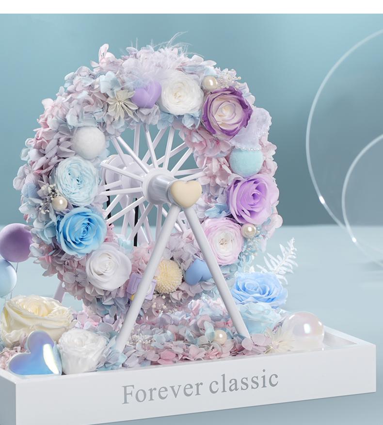 Ferris Wheel Preserved Rose Gift – Eternal Flower Romantic Arrangement