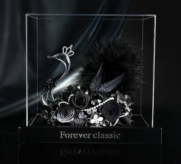 White Swan Preserved Rose Gift Box – Eternal Flower Romantic Keepsake