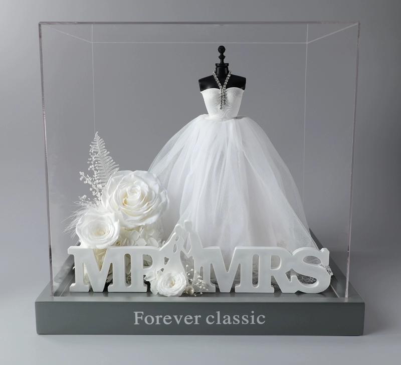 Wedding Dress Preserved Flower Gift Box – Eternal Rose Keepsake Ornament