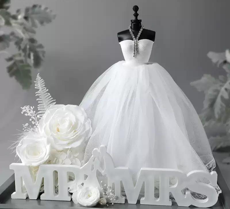 Wedding Dress Preserved Flower Gift Box – Eternal Rose Keepsake Ornament
