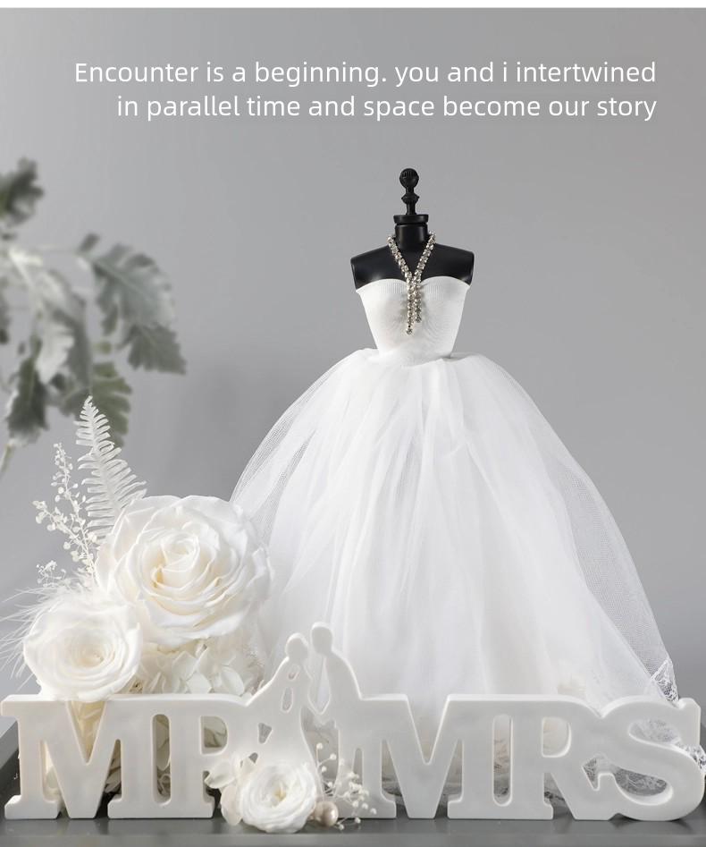 Wedding Dress Preserved Flower Gift Box – Eternal Rose Keepsake Ornament