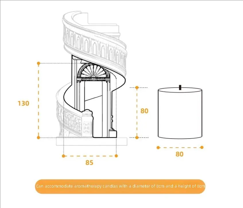 Spiral Staircase Wax Melt Warmer – Resin Aromatherapy Lamp for Bedroom & Living Room